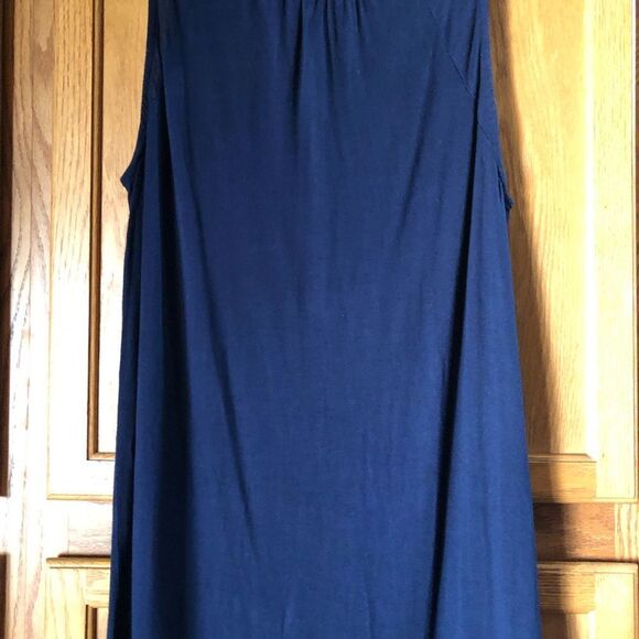 J Crew Scoop Neck Minimalist Sleeveless Mini Dress Navy Blue - S - Picture 8 of 13